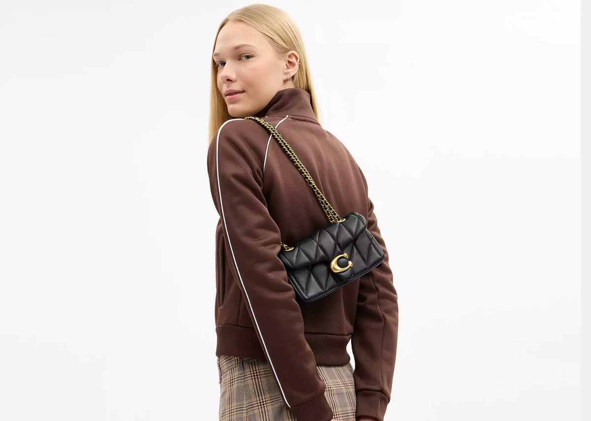 Davenzarry | Coach Tabby Shoulder Bag 20 Pillow Quilting Brass/Black | View 5