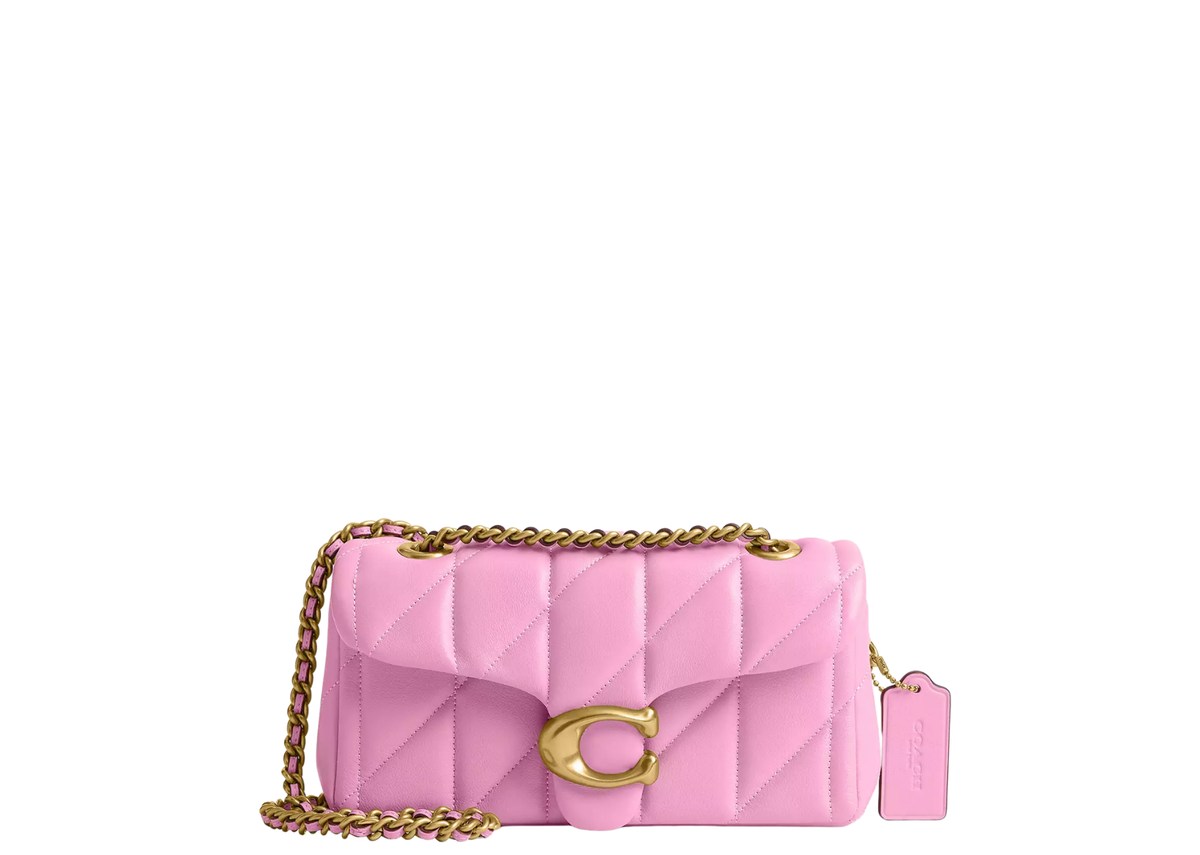 Davenzarry | Coach Tabby Shoulder Bag 20 Pillow Quilting Brass/Flower Pink | View 1