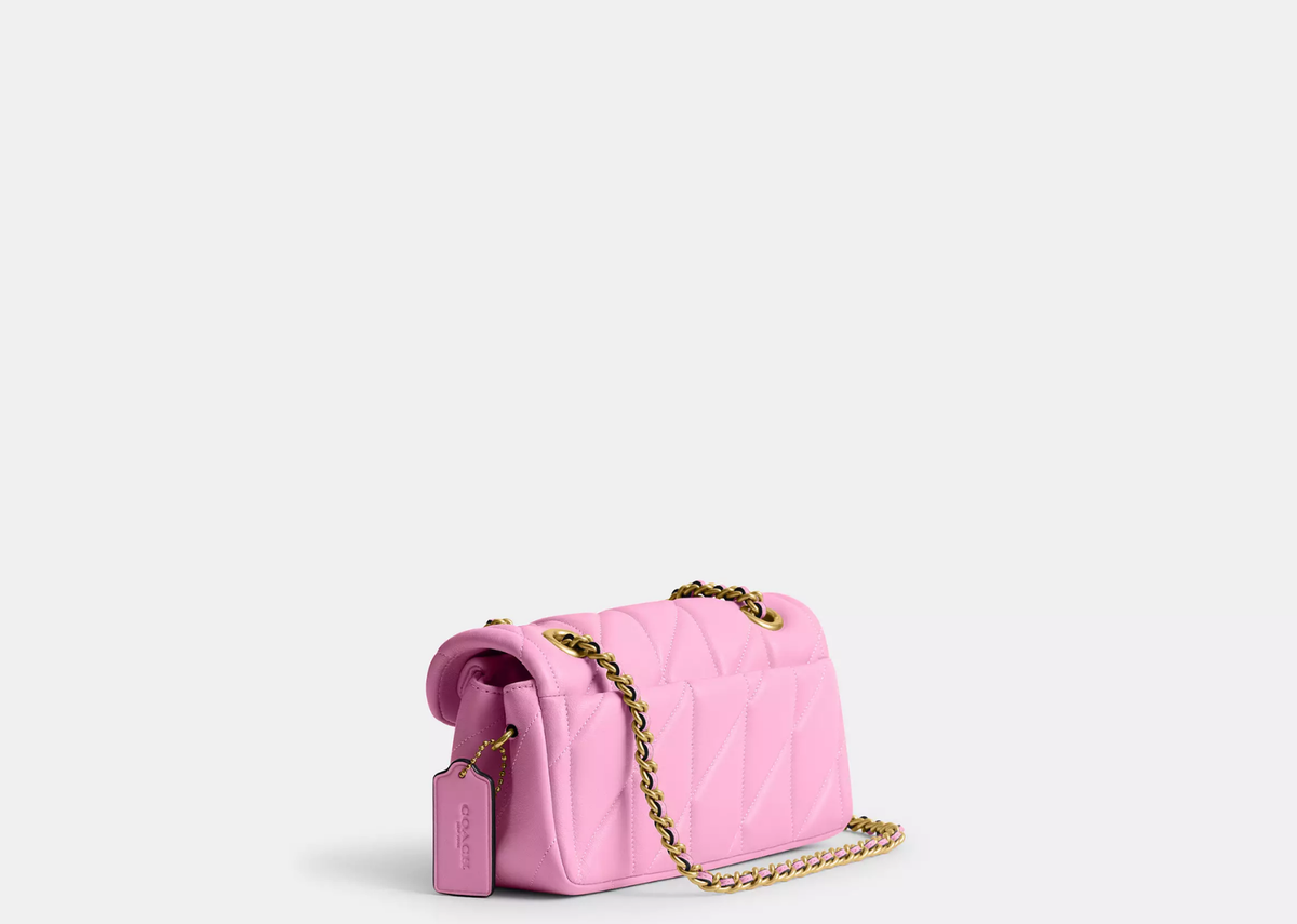 Davenzarry | Coach Tabby Shoulder Bag 20 Pillow Quilting Brass/Flower Pink | View 2