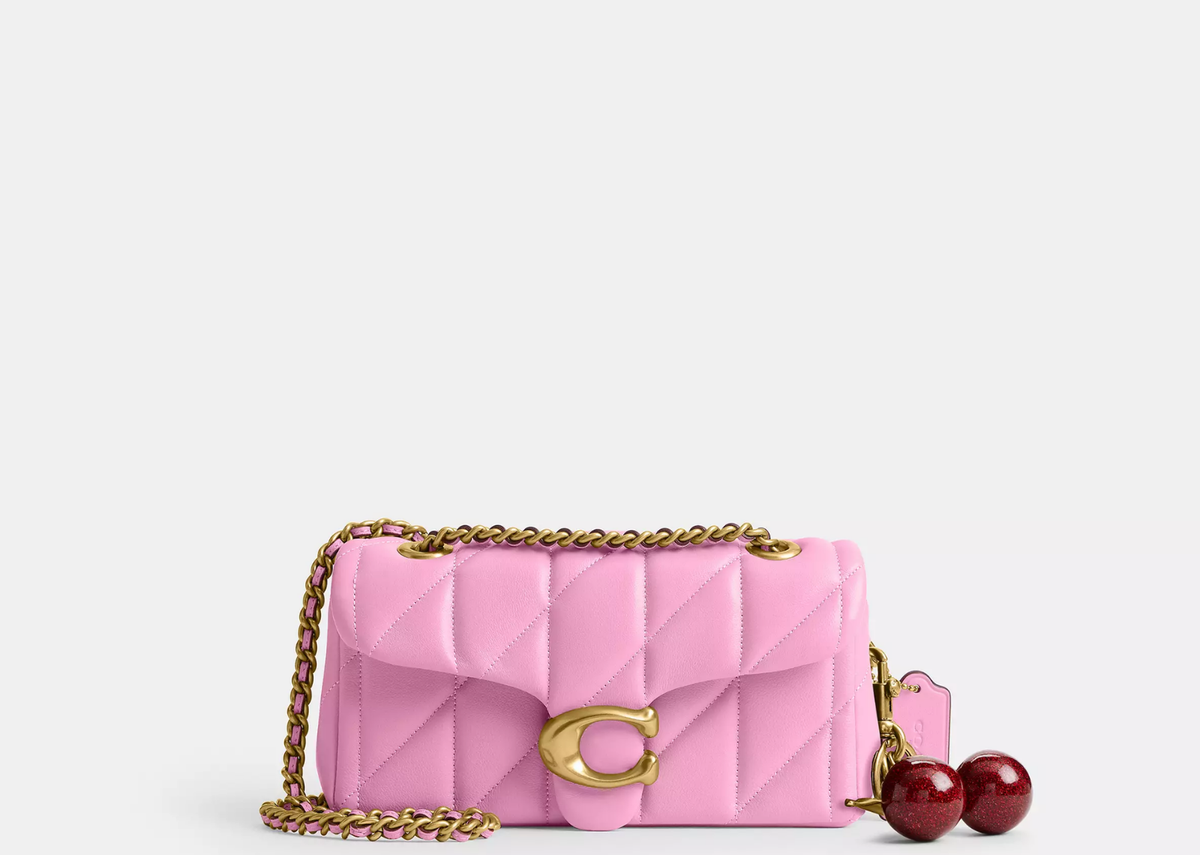 Davenzarry | Coach Tabby Shoulder Bag 20 Pillow Quilting Brass/Flower Pink | View 4