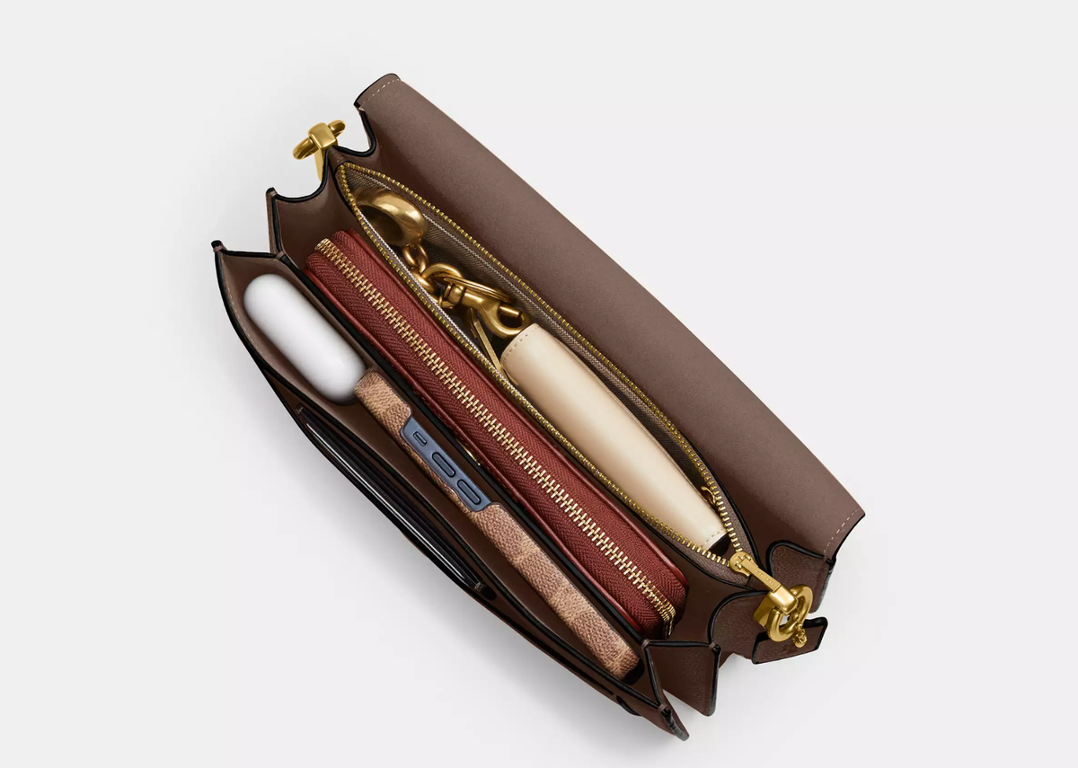 Davenzarry | Coach Tabby Shoulder Bag 26 Brass/Dark Stone | View 4