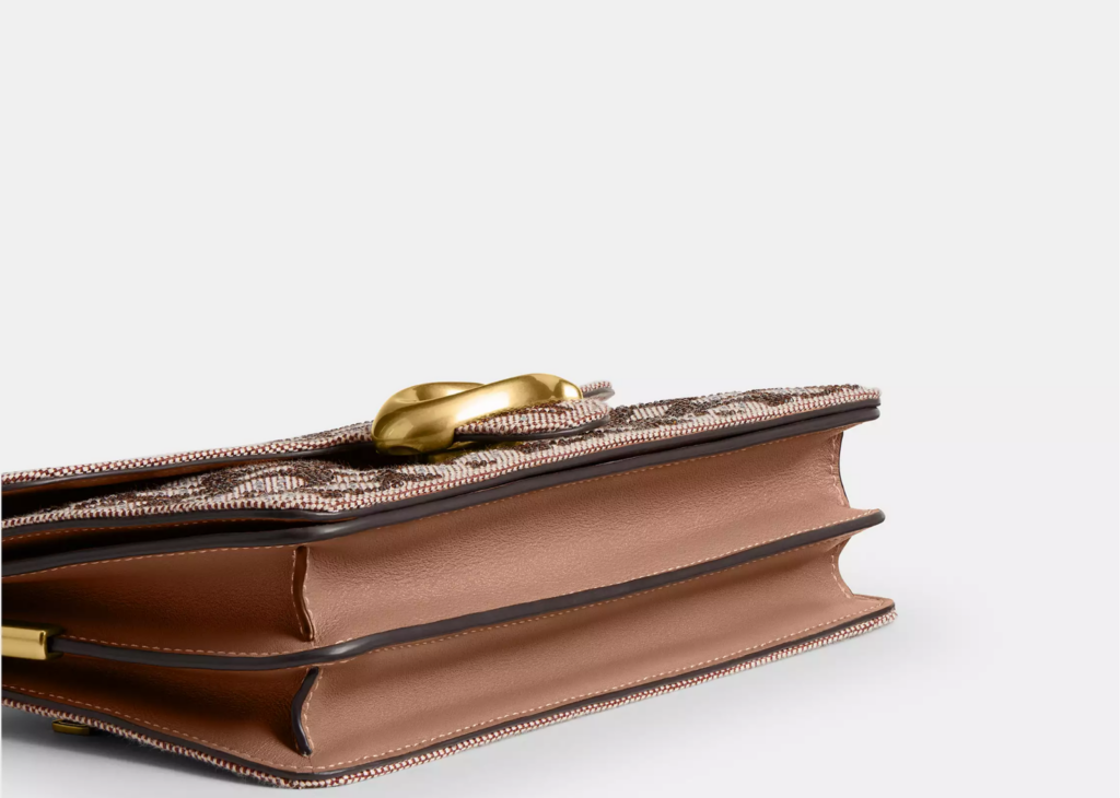Davenzarry | Coach Tabby Shoulder Bag 26 Crystal Signature Jacquard Brass/Mushroom | View 9