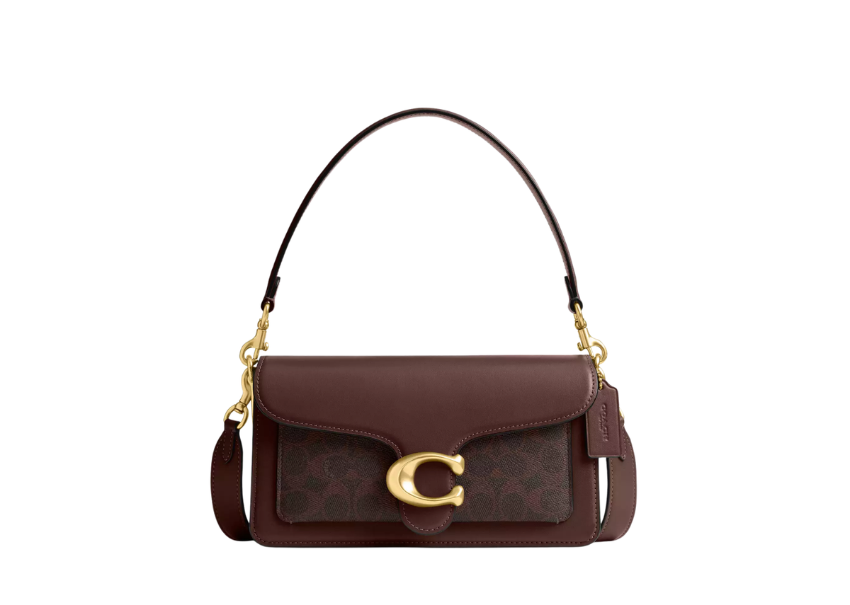Davenzarry | Coach Tabby Shoulder Bag 26 In Signature Canvas Brass/Maple | View 1