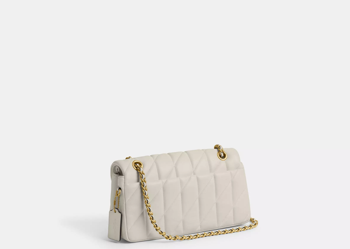Davenzarry | Coach Tabby Shoulder Bag 26 Pillow Quilting Brass/Chalk | View 2