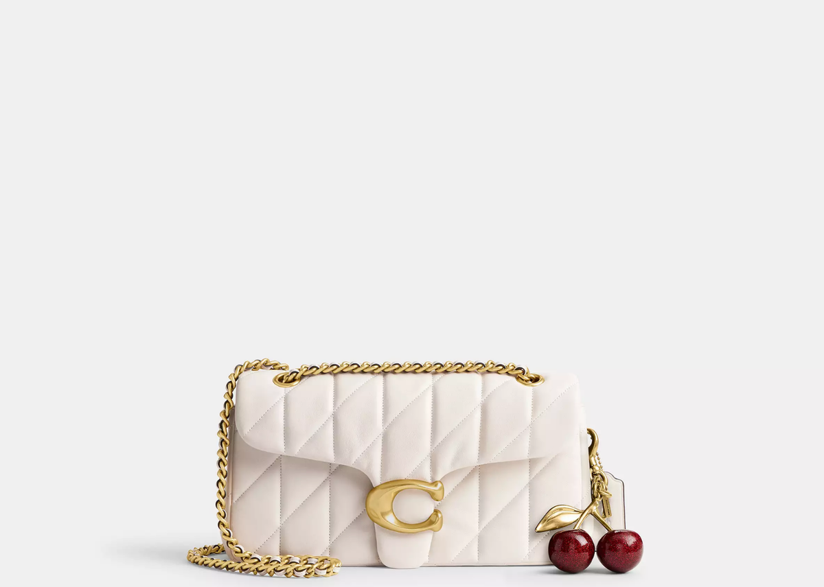 Davenzarry | Coach Tabby Shoulder Bag 26 Pillow Quilting Brass/Chalk | View 4