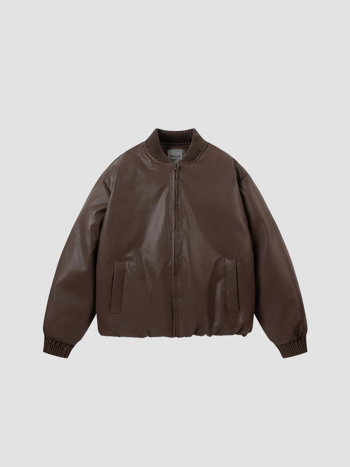 Fushya Puff Oversized Leather Jacket