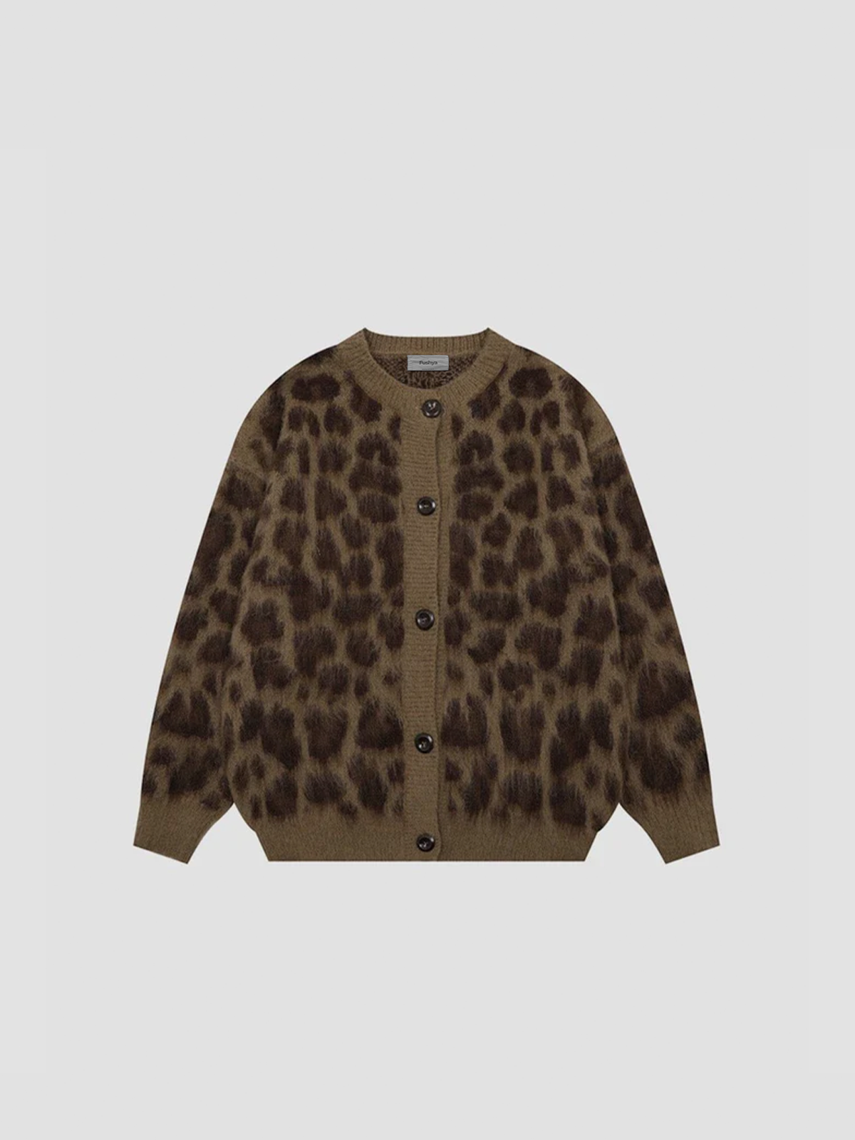 Fushya "80s" Leopard Oversized Cardigan