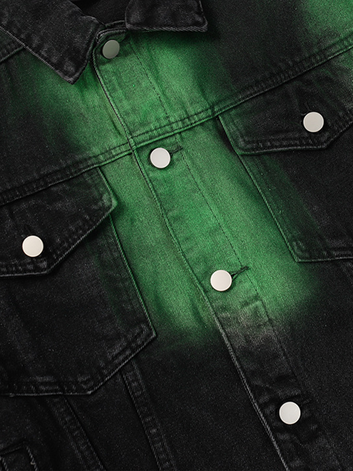 Fushya Green Wash Denim Jacket