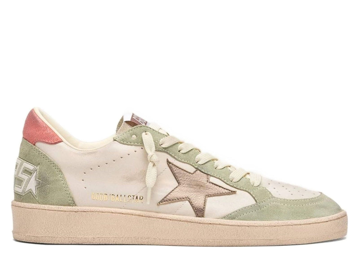 Davenzarry | Golden Goose Ball Star Butter Leather Sage Green Suede Coral Heel Tab - Women's | View 1