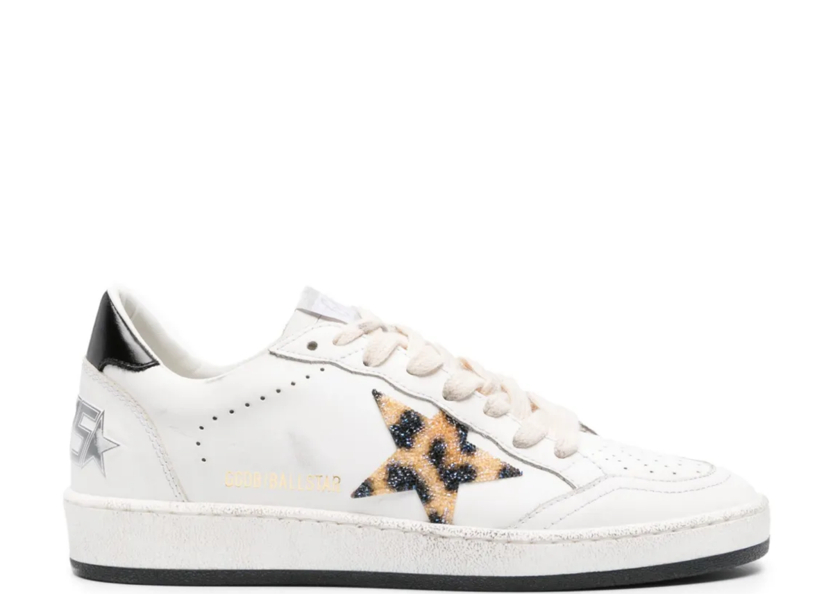 Davenzarry | Golden Goose Ball Star Leopard Print Star Swarovski Crystals - Women's | View 1