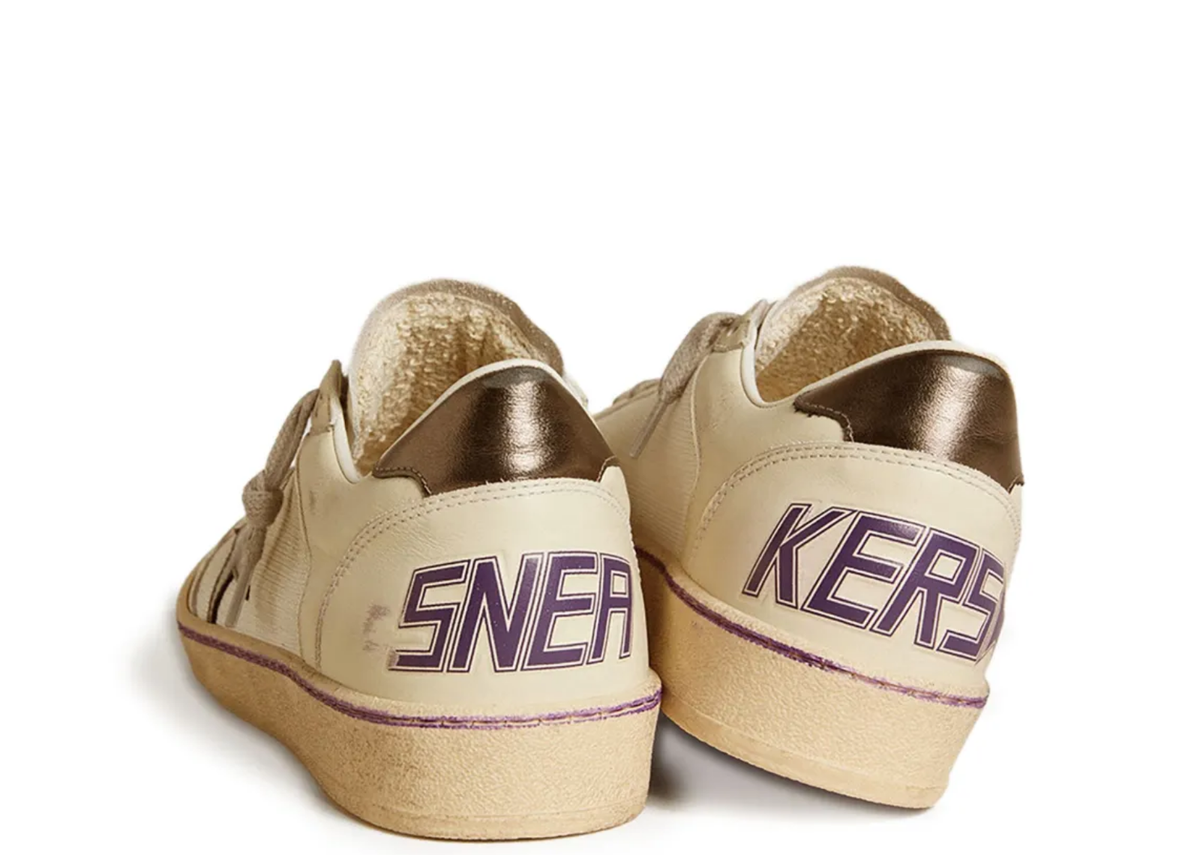Davenzarry | Golden Goose Ball Star Mesh Metallic Leather Star Metallic Heel Tab - Women's | View 3