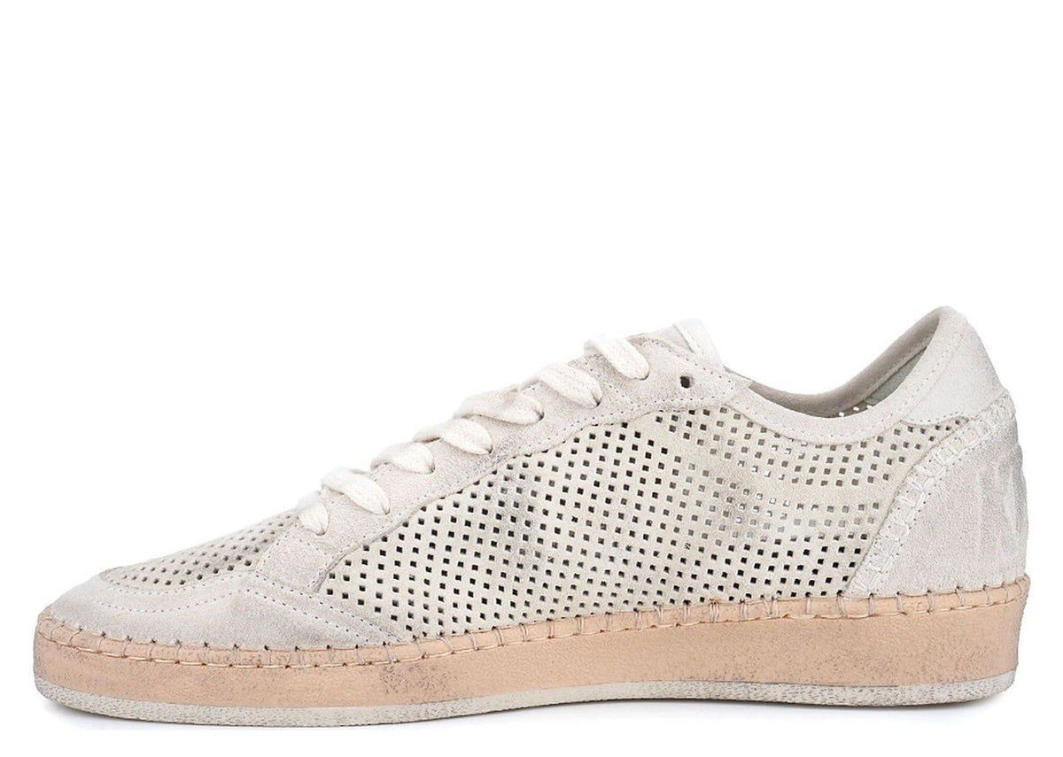Davenzarry | Golden Goose Ball Star Perforated Beige Suede Tone-on-Tone Star | View 3