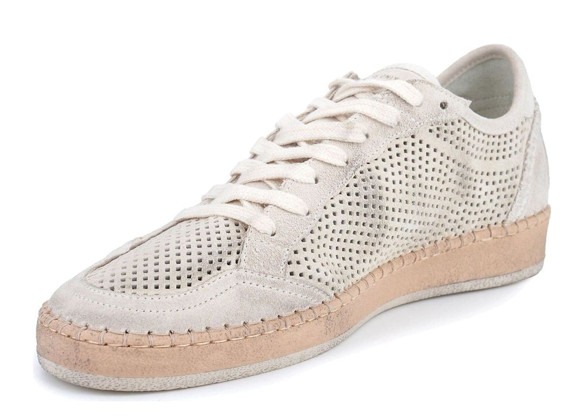 Davenzarry | Golden Goose Ball Star Perforated Beige Suede Tone-on-Tone Star | View 4