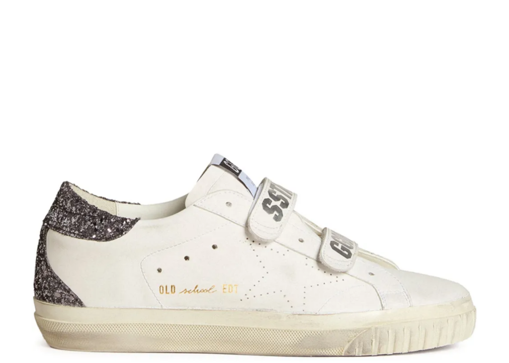 Davenzarry | Golden Goose Bio-Based Old School Perforated Star Glitter Heel Tab - Women's | View 4