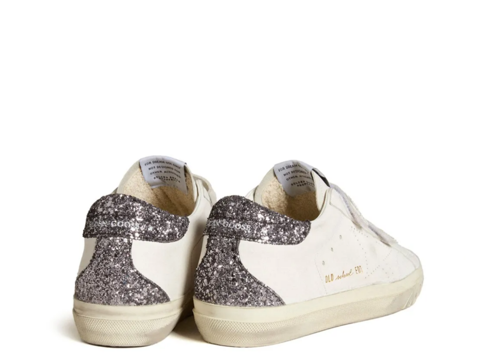 Davenzarry | Golden Goose Bio-Based Old School Perforated Star Glitter Heel Tab - Women's | View 6