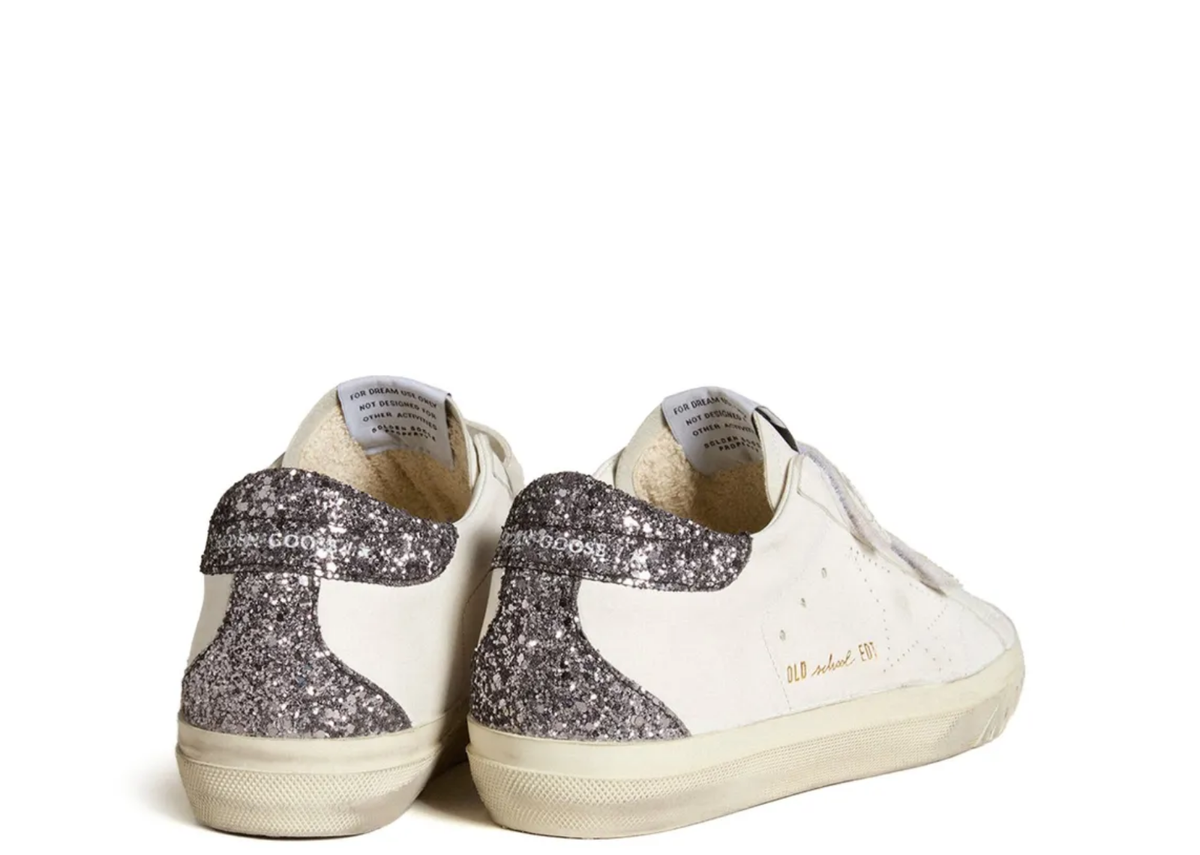 Davenzarry | Golden Goose Bio-Based Old School Perforated Star Glitter Heel Tab - Women's | View 3