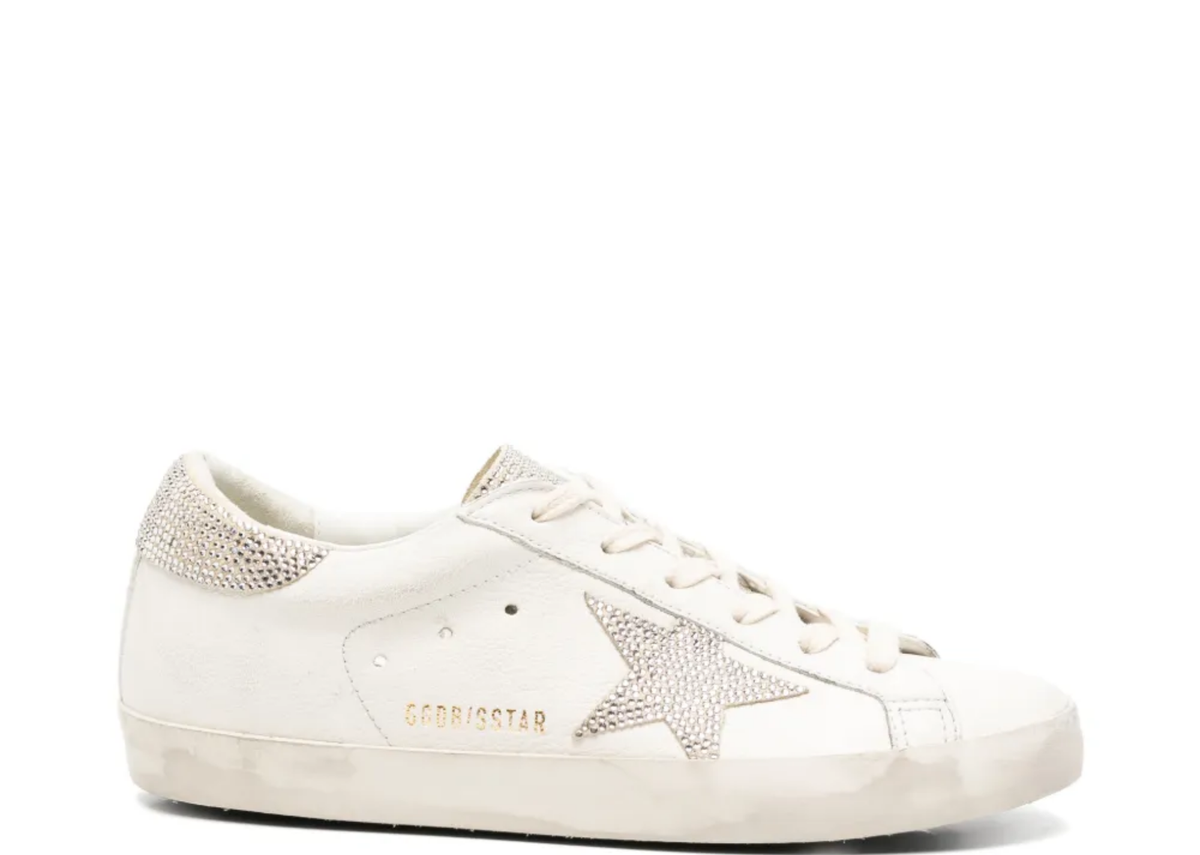 Davenzarry | Golden Goose Super-Star Beige Swarovski Crystal Star - Women's | View 1