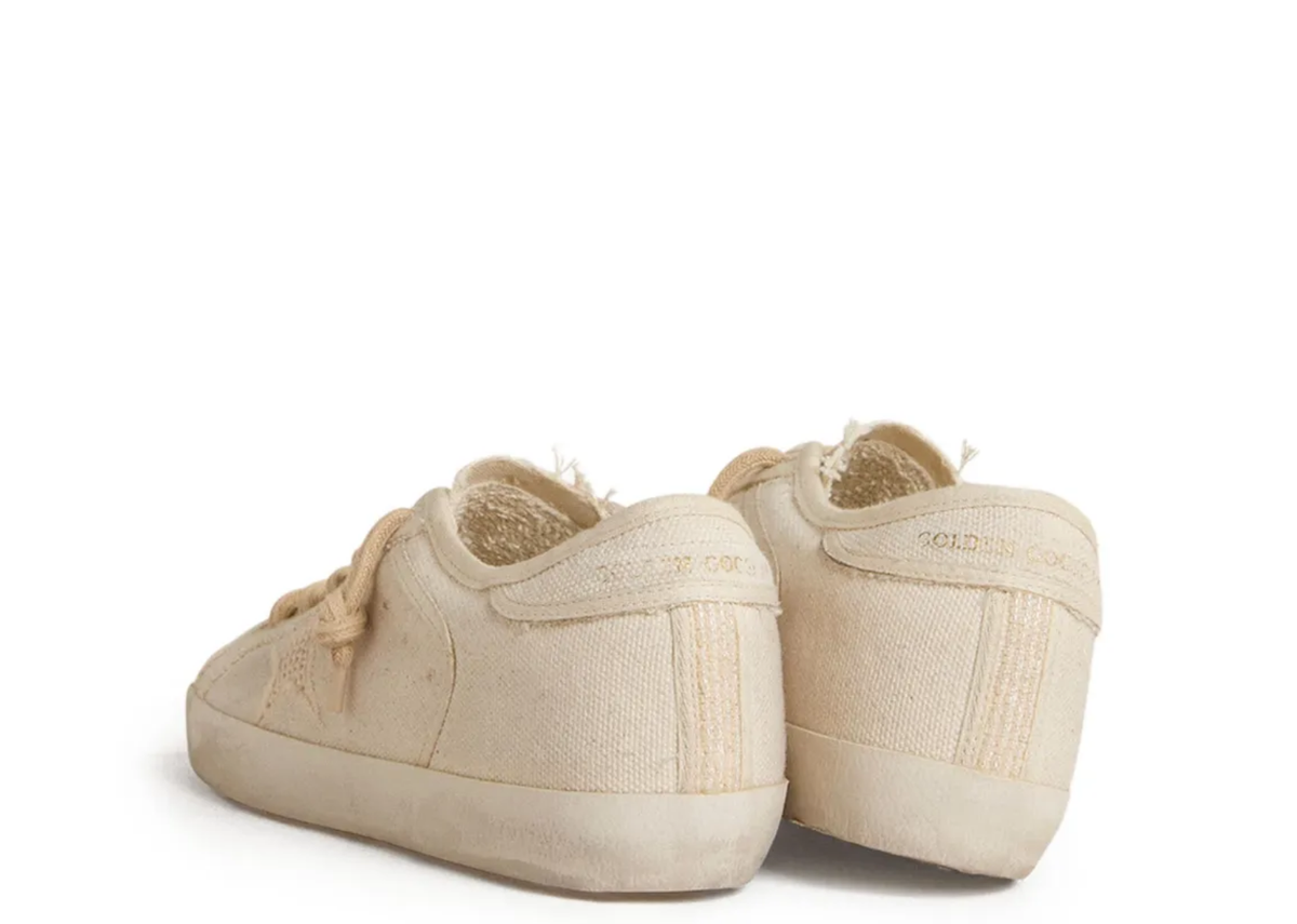 Davenzarry | Golden Goose Super-Star Pearl Canvas Mesh Effect Star - Women's | View 3