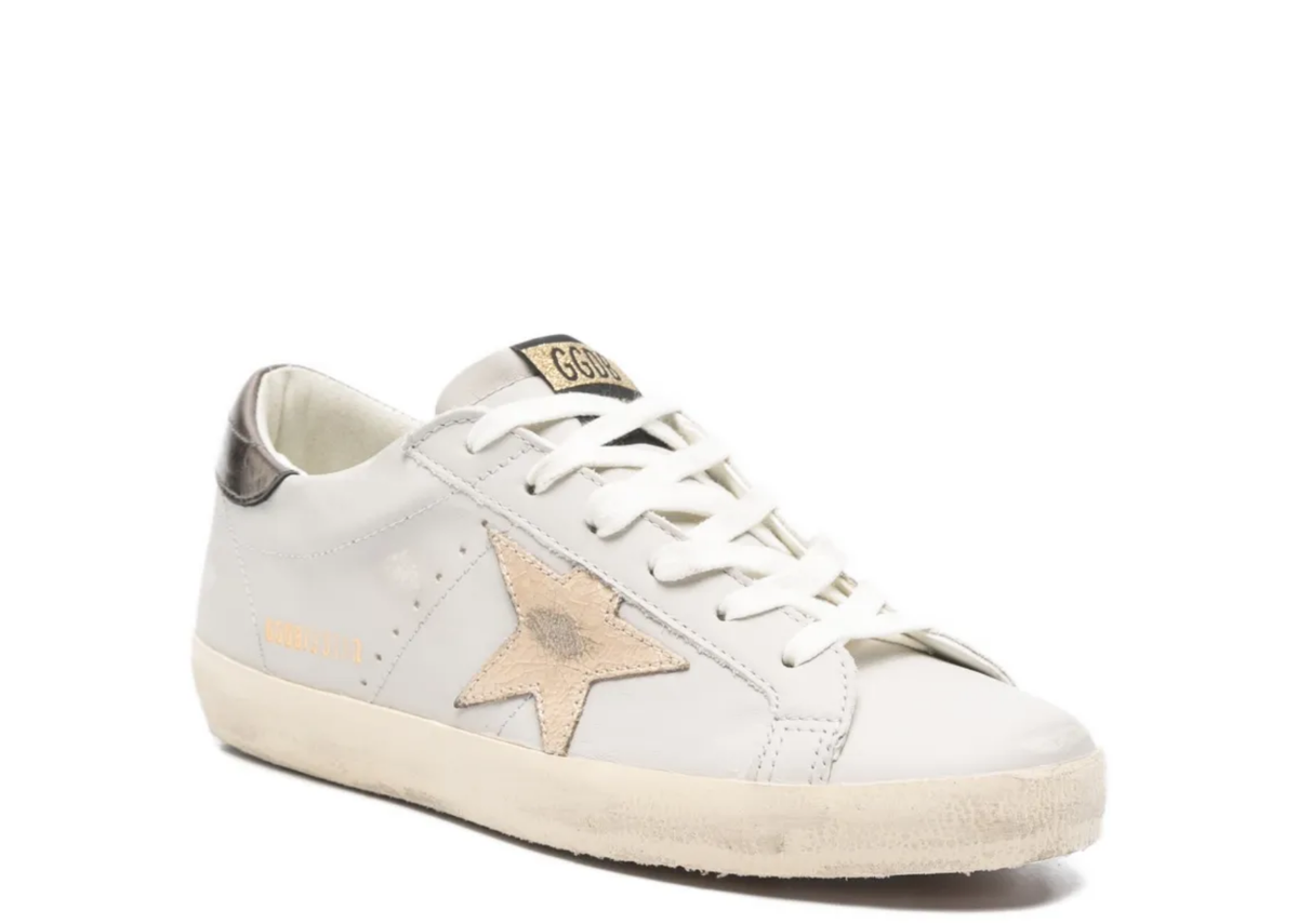 Davenzarry | Golden Goose Super-Star Powder Light Blue Platinum Crackle Star - Women's | View 2