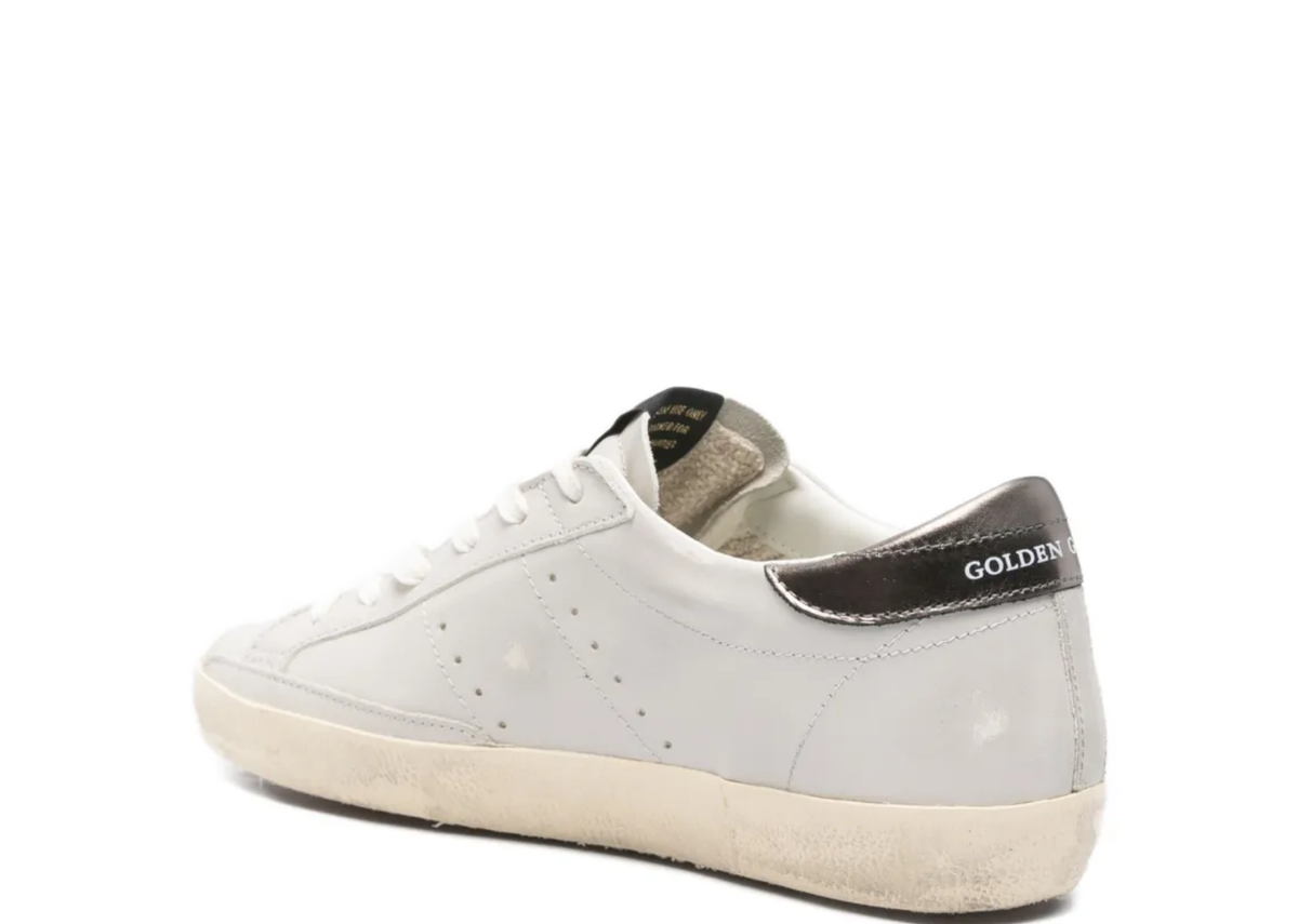 Davenzarry | Golden Goose Super-Star Powder Light Blue Platinum Crackle Star - Women's | View 3
