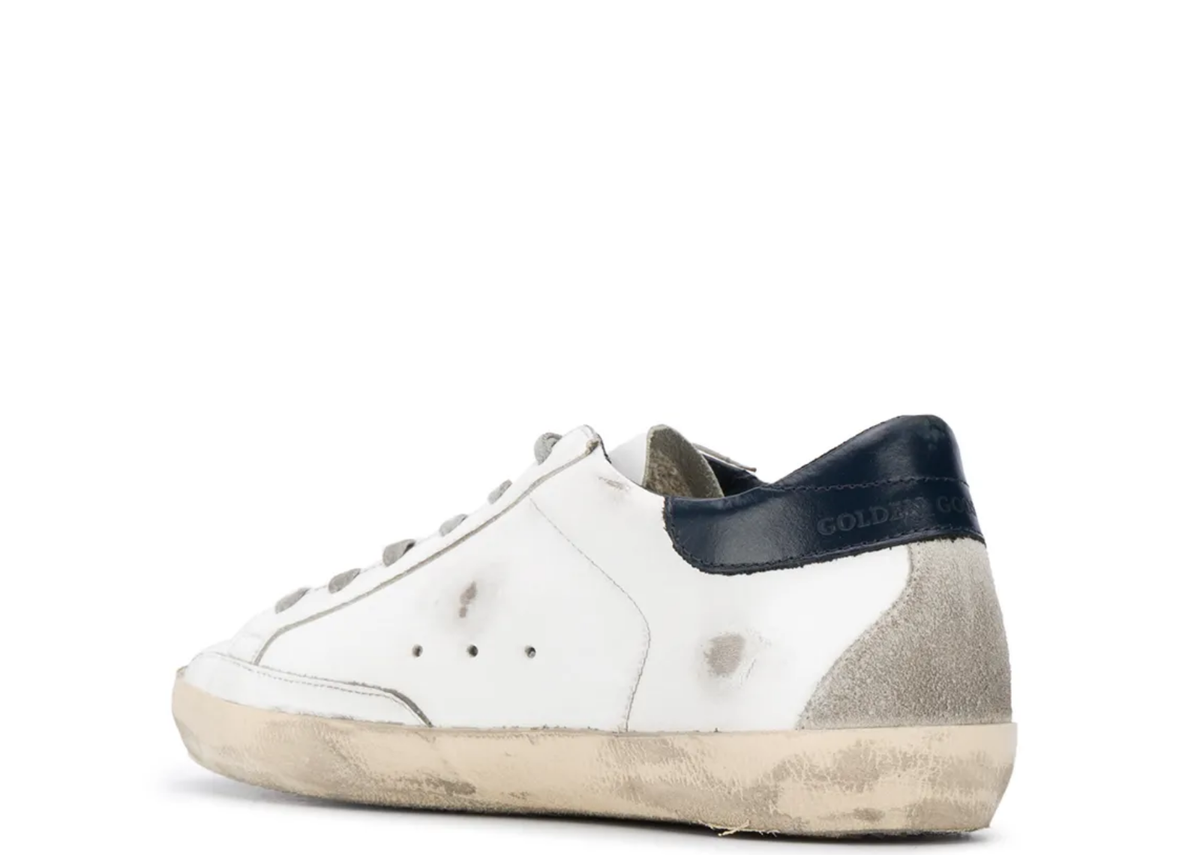 Davenzarry | Golden Goose Super-Star Suede Star Blue Heel Tab - Women's | View 3