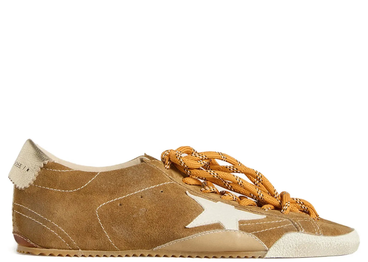 Davenzarry | Golden Goose True-Star Tobacco Suede White Star Platinum Heel - Women's | View 1