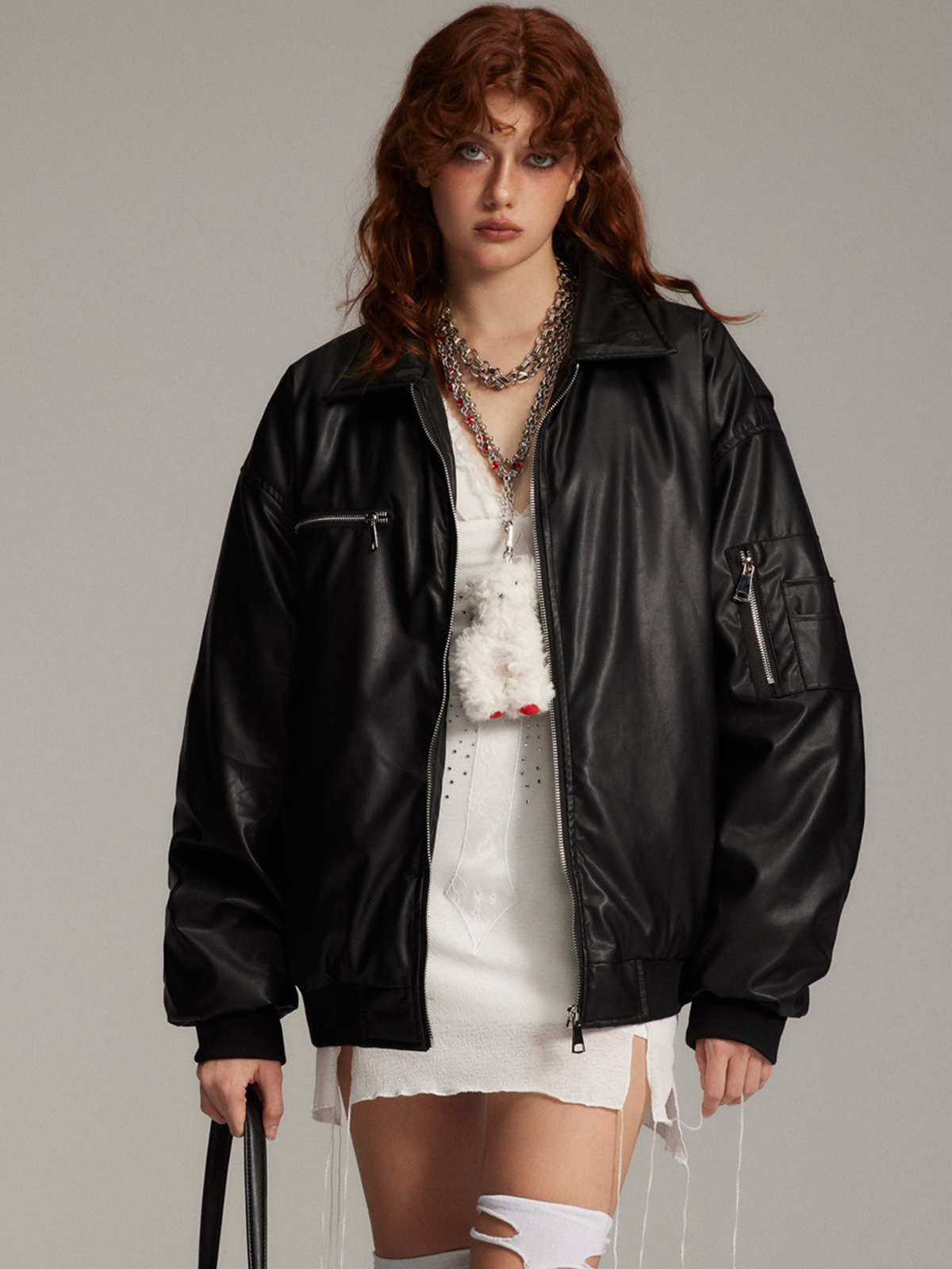 Fushya "Night Vibes" Street Leather Jacket