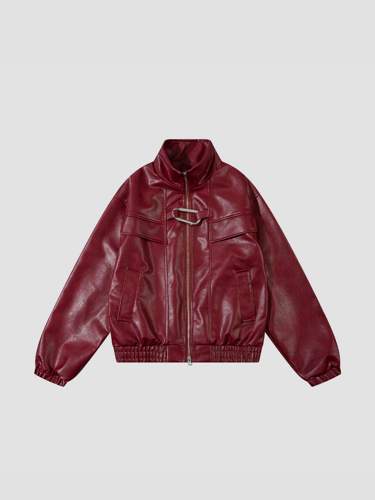 Fushya "Street Star" Silver Hook Leather Jacket