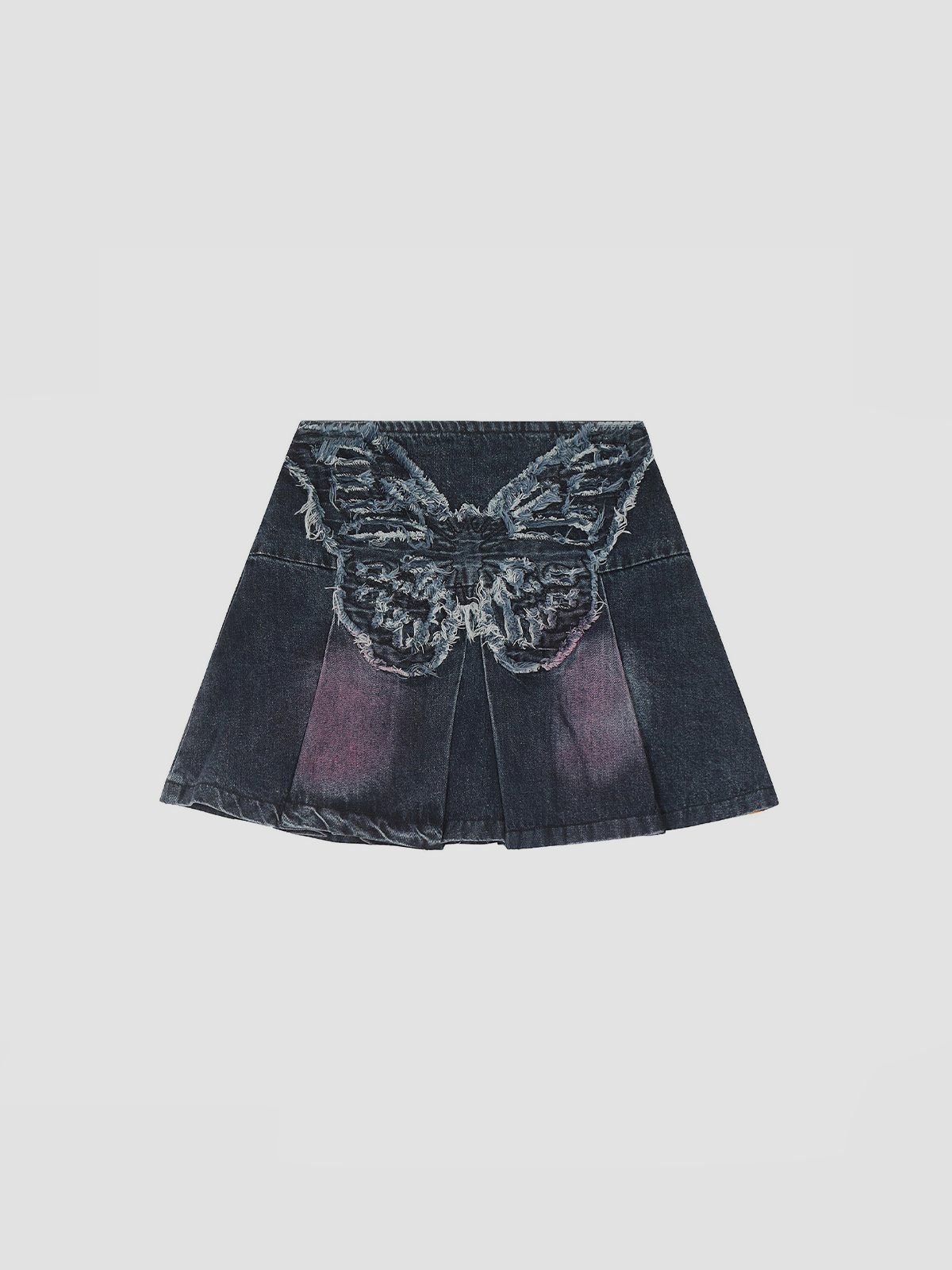 Fushya Denim Butterfly Stitch Skirt