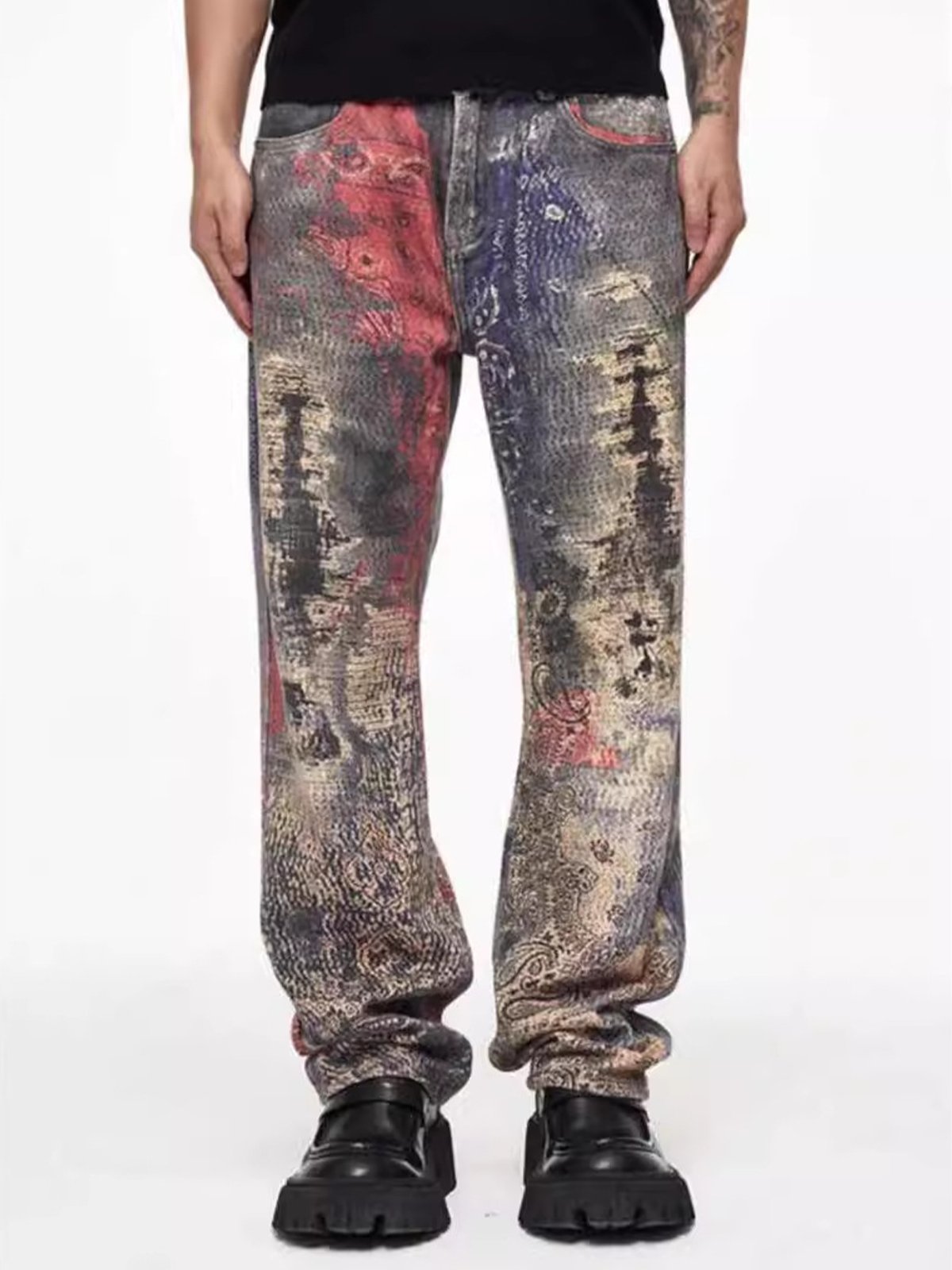 Fushya Deep Street Washed Claw Straight Jean