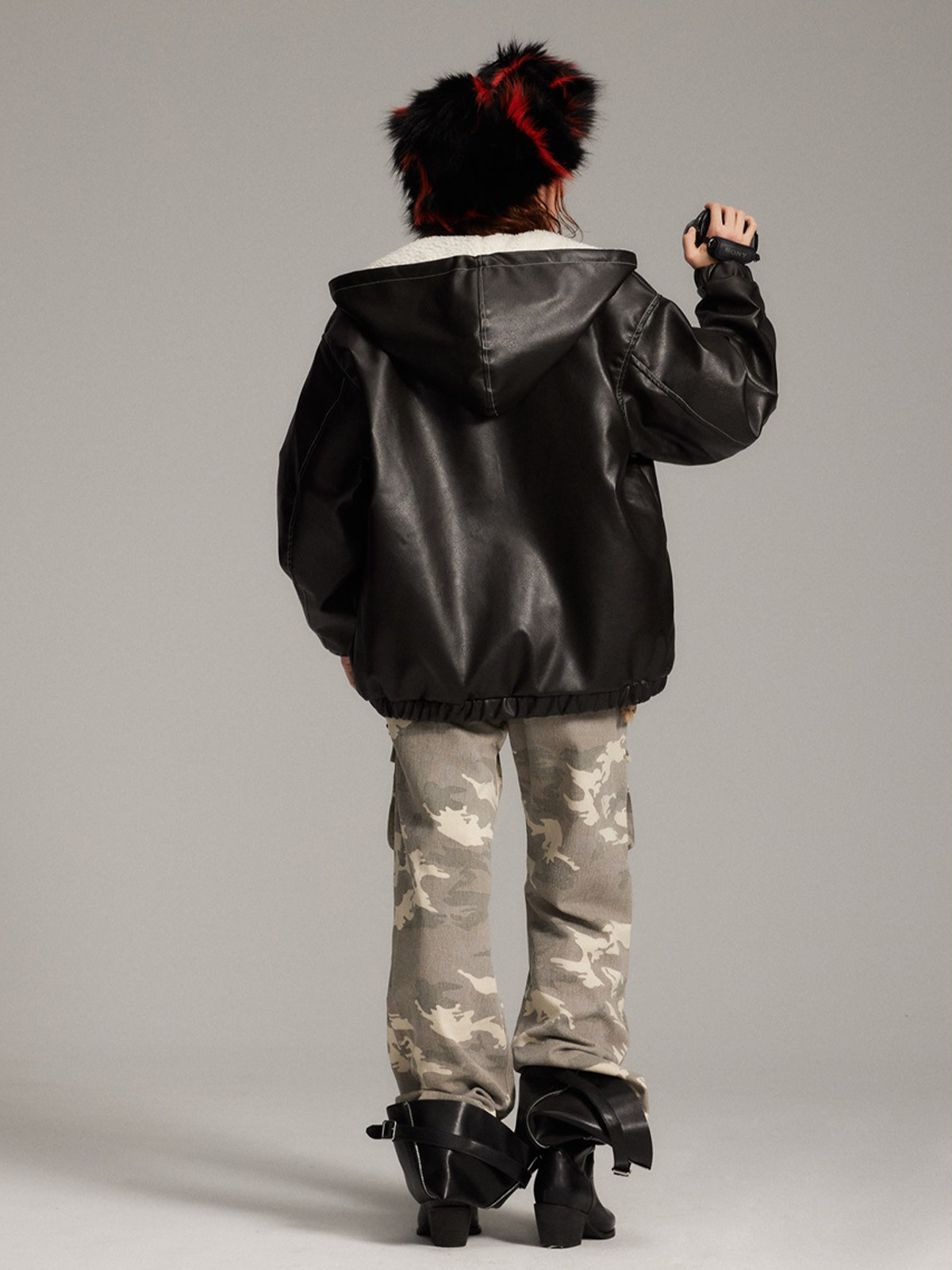 Fushya "One Night" Washed Leather Jacket