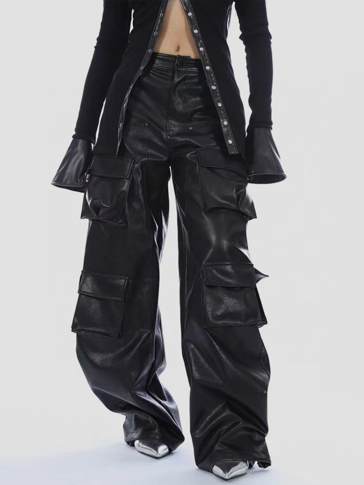 Fushya "Street Star" Zasy Baggy Leather Jean