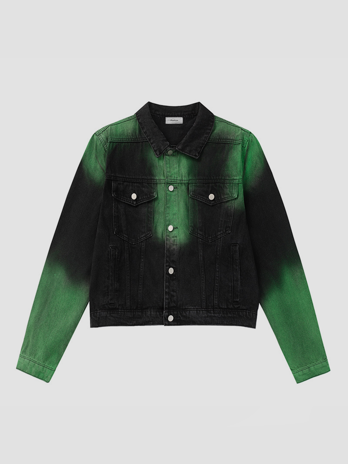 Fushya Green Wash Denim Jacket