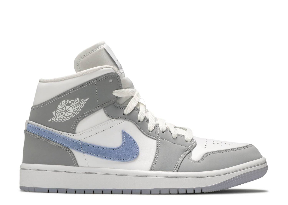 Davenzarry | Women's Air Jordan 1 Mid "Wolf Grey Aluminum" | View 1