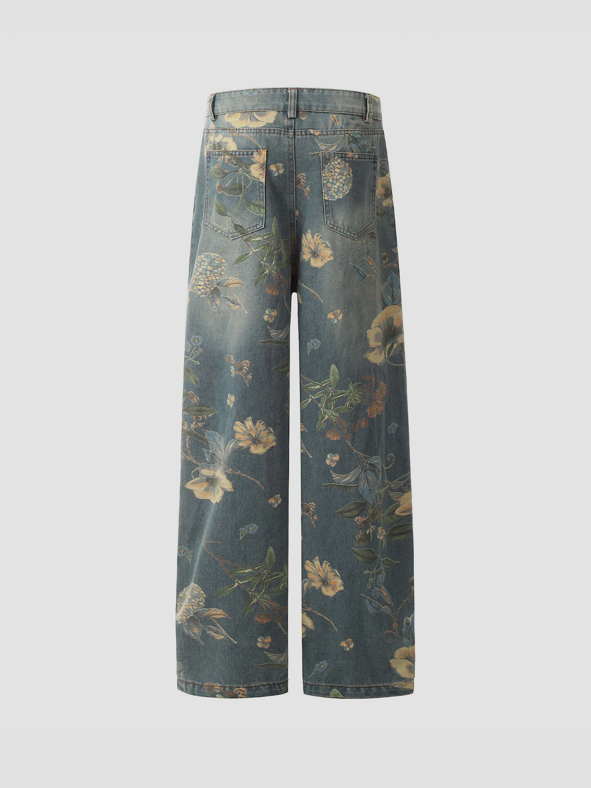 Fushya Butterfly Flower Baggy Jean