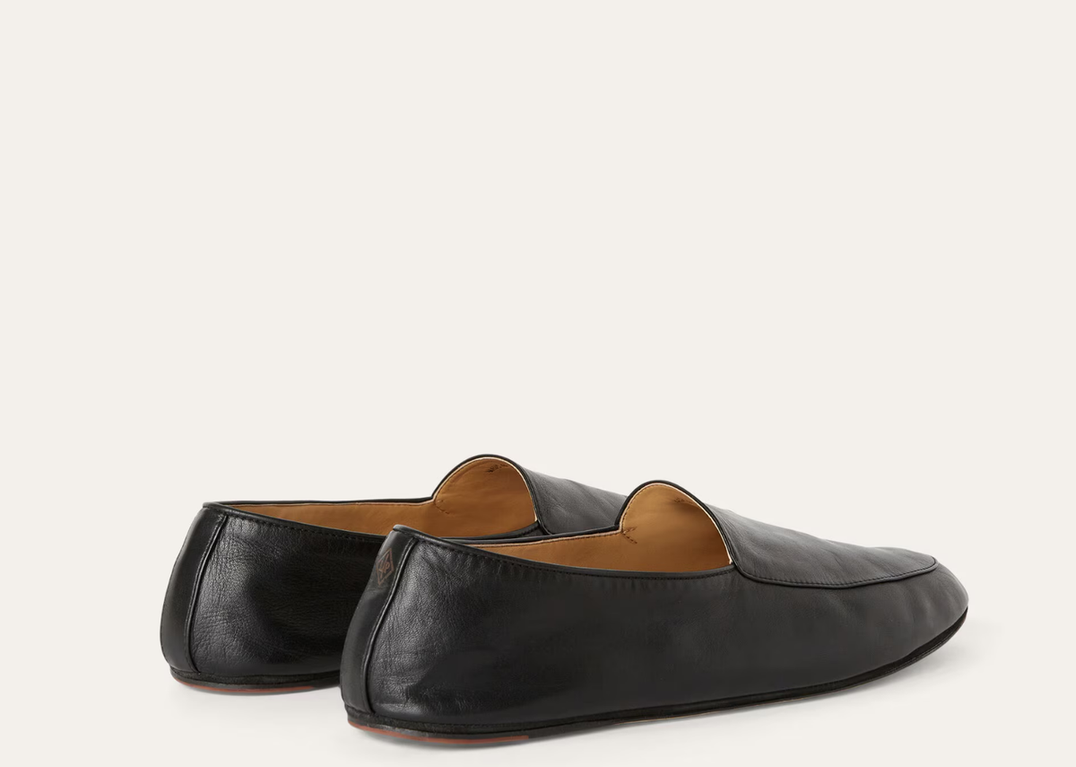 Davenzarry | Loro Piana Anton Walk Loafer Lambskin Black | View 3