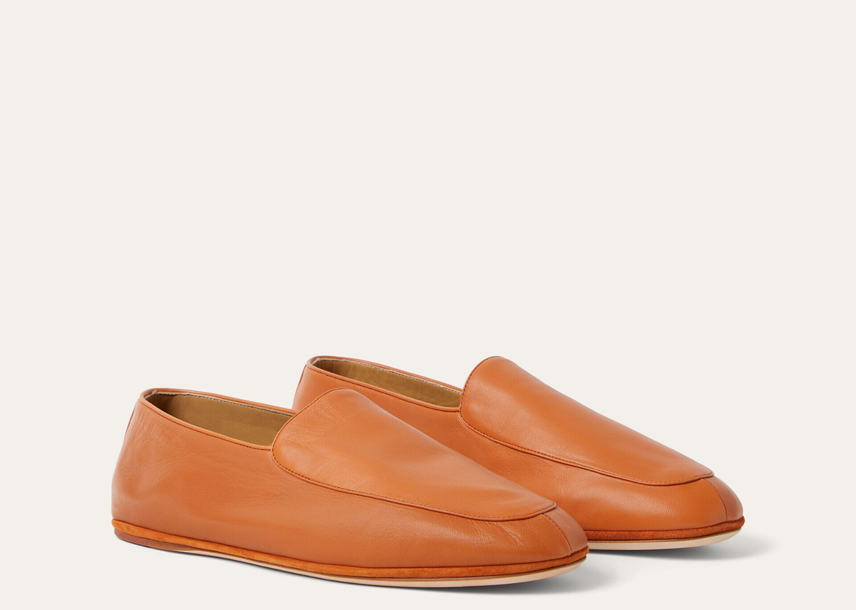 Davenzarry | Loro Piana Anton Walk Loafer Lambskin Fiery Summer | View 2