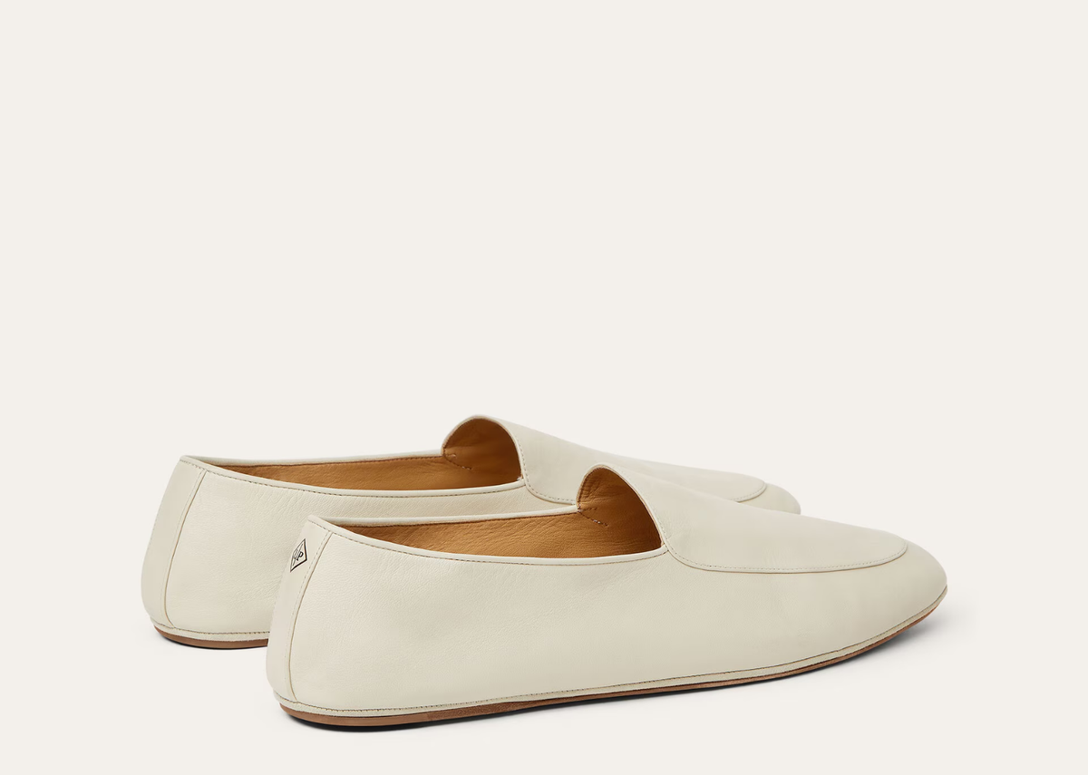 Davenzarry | Loro Piana Anton Walk Loafer Lambskin Light Ivory | View 3