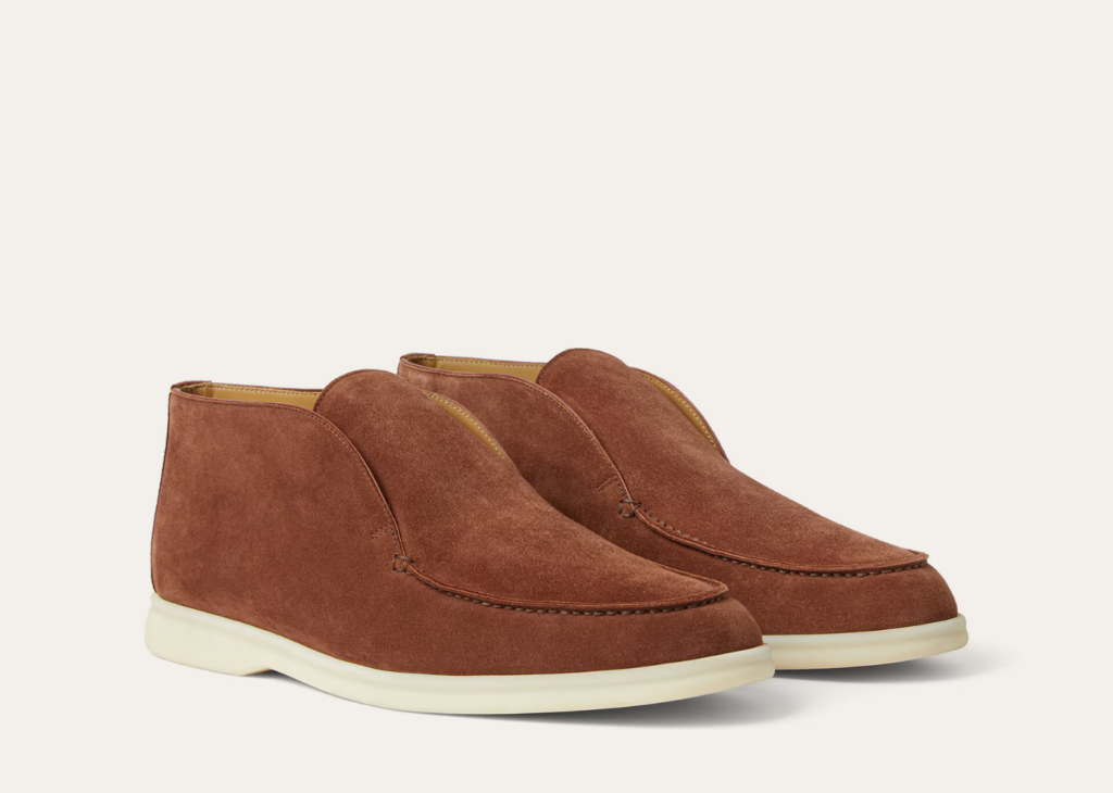 Davenzarry | Loro Piana Open Walk Ankle Boot Suede Brown Whiskey | View 5