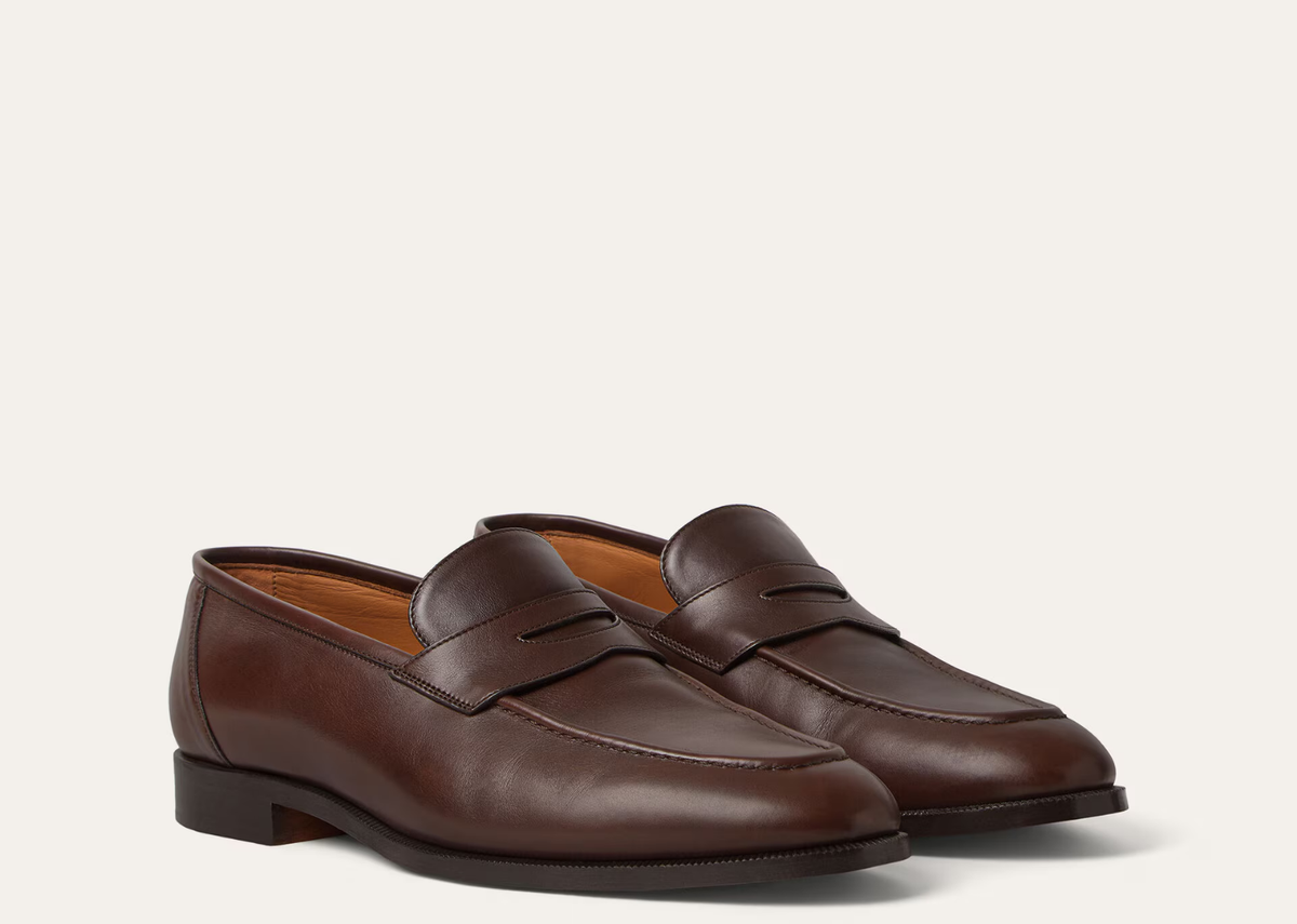 Davenzarry | Loro Piana Sergio Loafer Calfskin French Coffee | View 2
