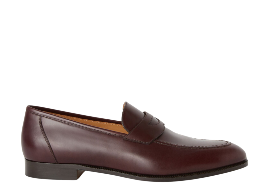 Davenzarry | Loro Piana Sergio Loafer Calfskin Night Burgundy | View 4