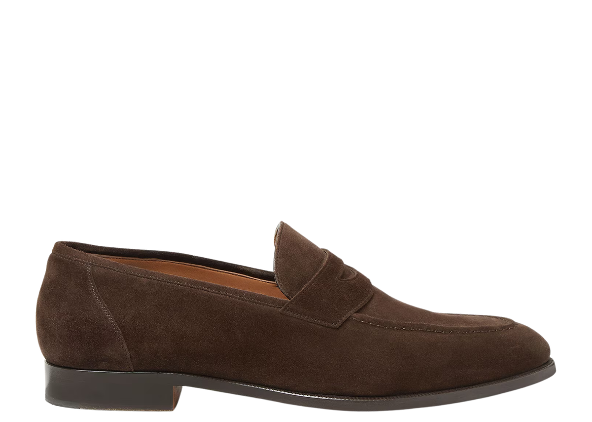 Davenzarry | Loro Piana Sergio Loafer Ox Leather Chocolate | View 1