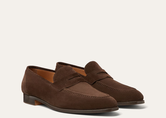 Davenzarry | Loro Piana Sergio Loafer Ox Leather Chocolate | View 2