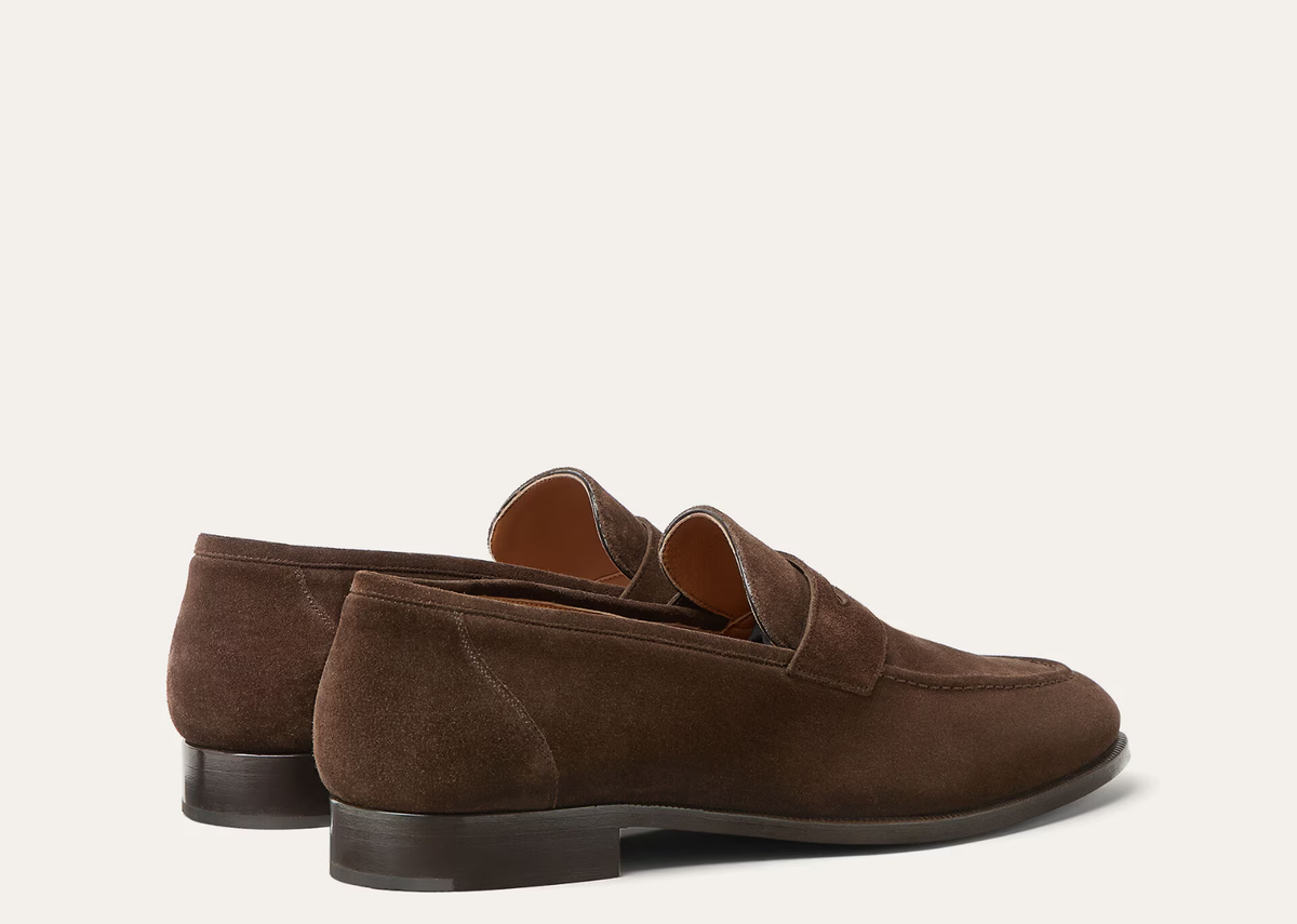 Davenzarry | Loro Piana Sergio Loafer Ox Leather Chocolate | View 3