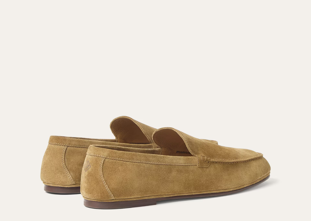 Davenzarry | Loro Piana Summer Anton Walk Loafer Suede Savana Bark | View 3