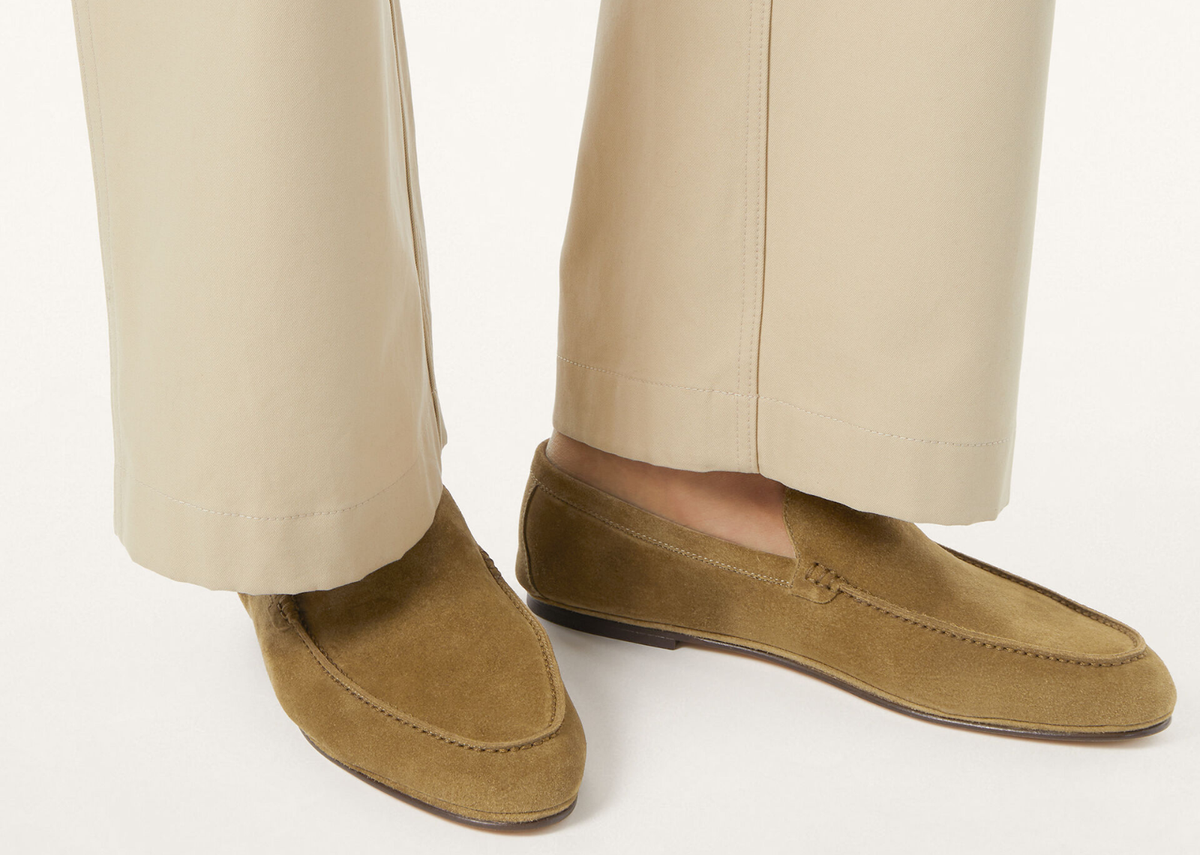 Davenzarry | Loro Piana Summer Anton Walk Loafer Suede Savana Bark | View 5