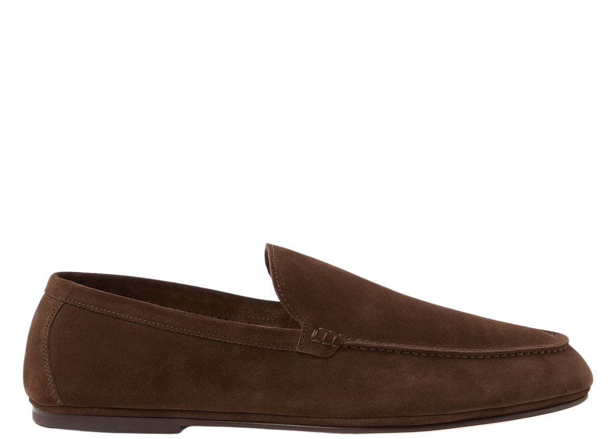 Davenzarry | Loro Piana Summer Anton Walk Loafer Suede Terra | View 1