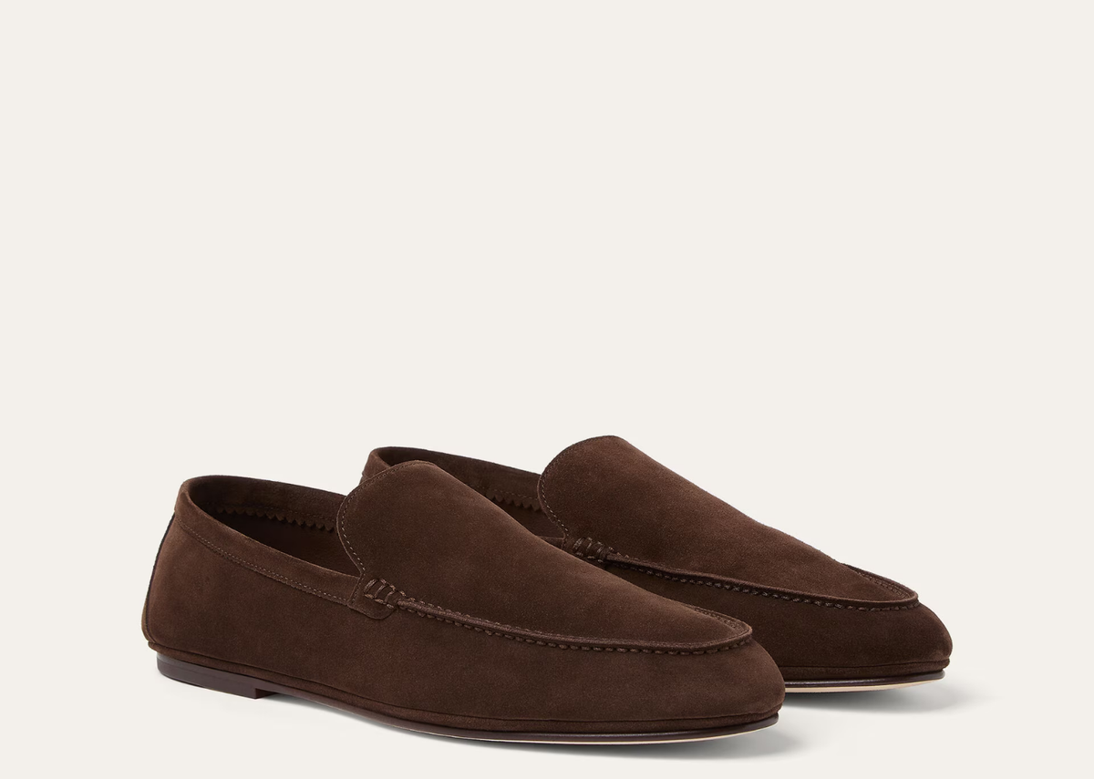 Davenzarry | Loro Piana Summer Anton Walk Loafer Suede Terra | View 2