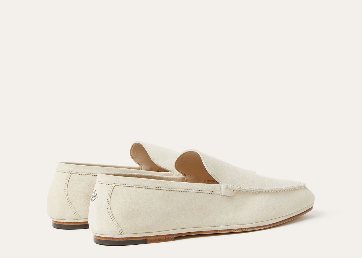 Davenzarry | Loro Piana Summer Anton Walk Loafer Suede Yogurt | View 3