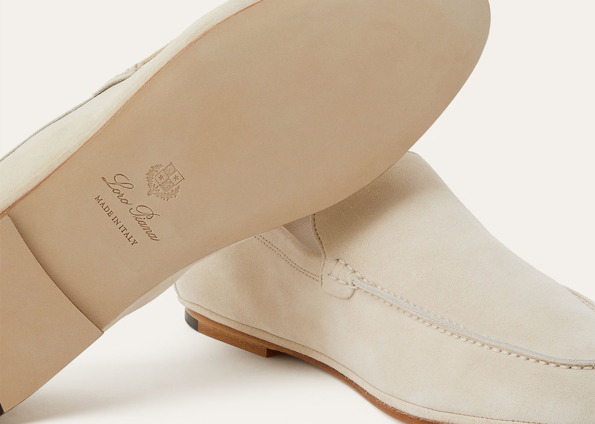 Davenzarry | Loro Piana Summer Anton Walk Loafer Suede Yogurt | View 4